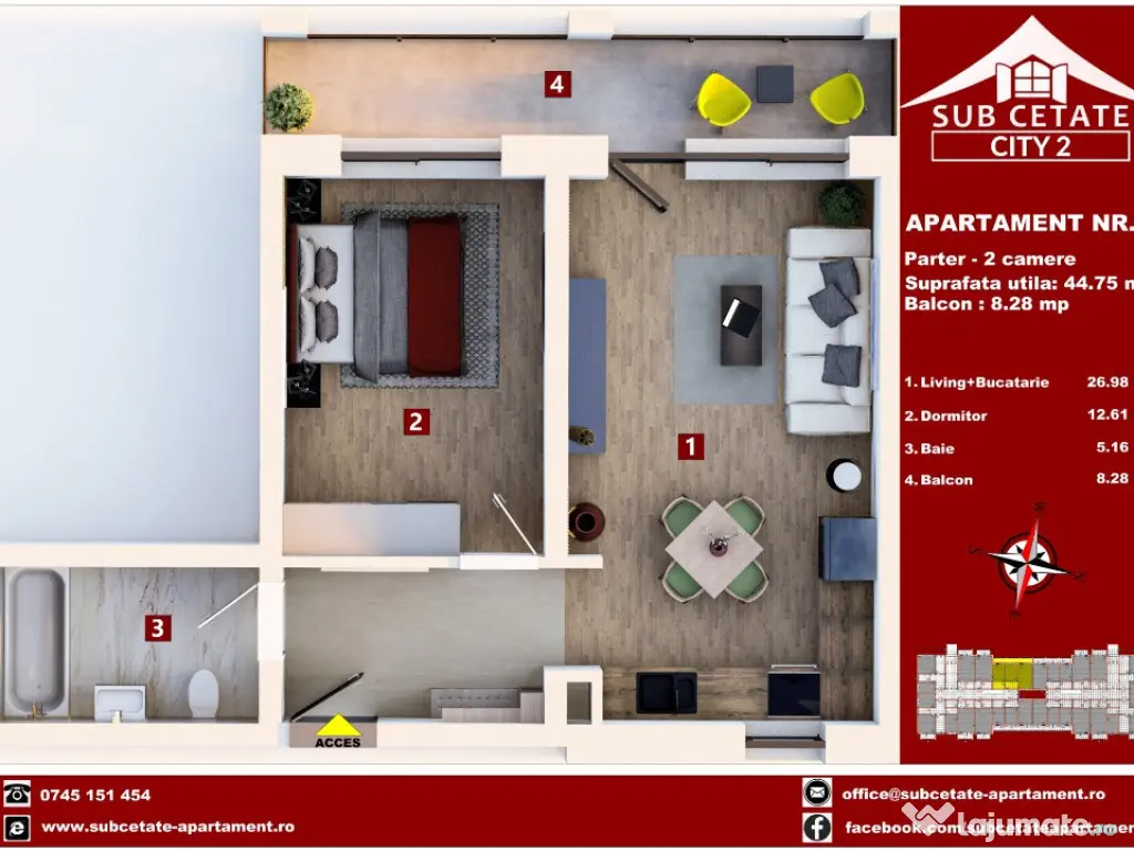 Studio 50mp+terasa generoasa in transe pana la finalizare