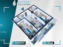 ADAMANT ECLYPSE | 3 camere openspace | TIP 3B ~ 84.9mp, CUG-BRD - Iasi