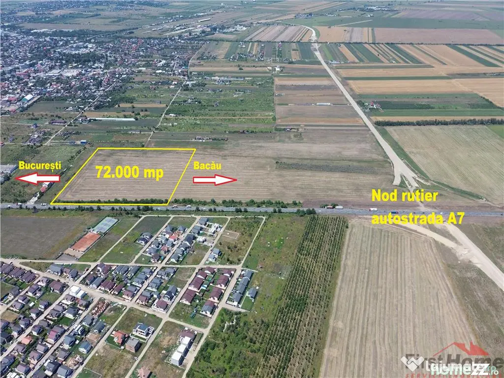 Teren de pe E 85 langa Autostrada A7 Focsani