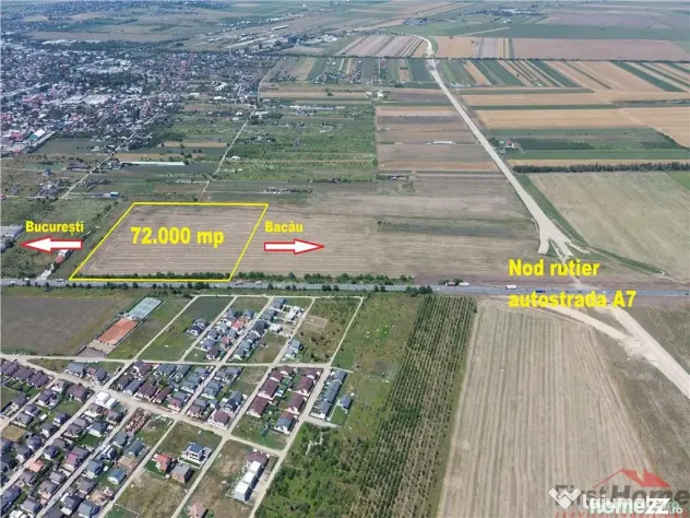 Teren de pe E 85 langa Autostrada A7 Focsani