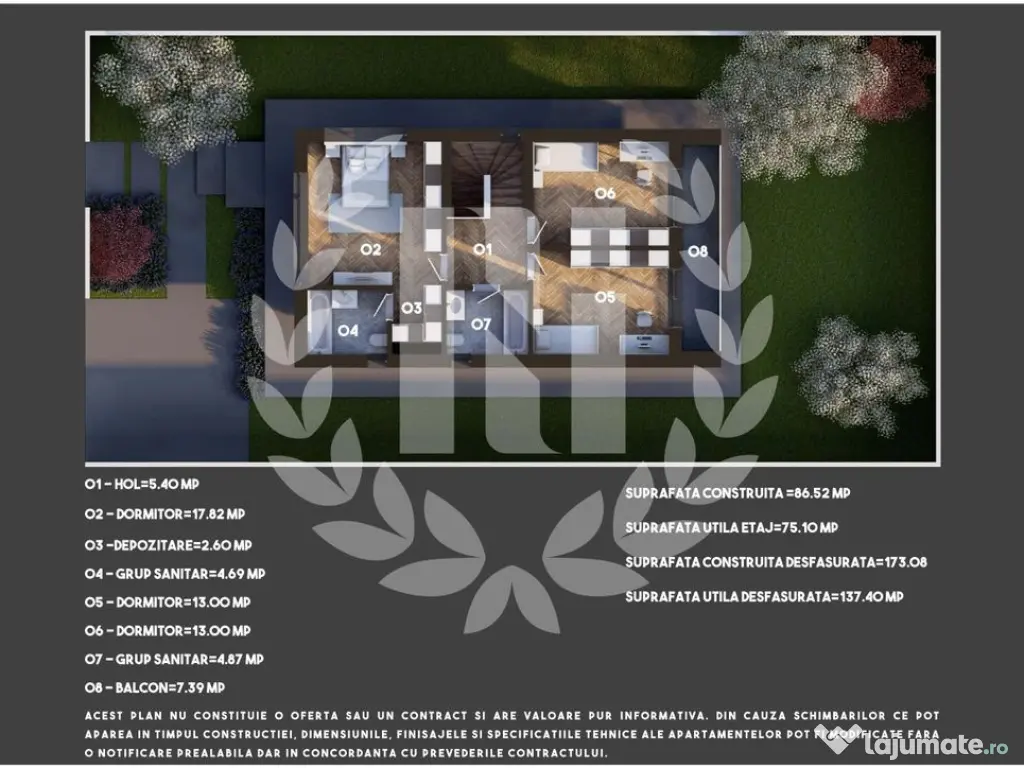 VILA INDIVIDUALA TUNARI TVA 0