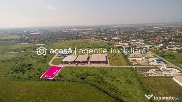 Teren industrial 3 000 mp în Parcul Industrial UTA2 #Arad