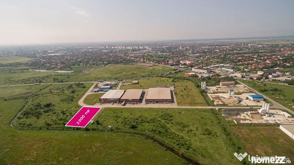 Teren industrial 3 000 mp în Parcul Industrial UTA2 #Arad - Arad (Arad)