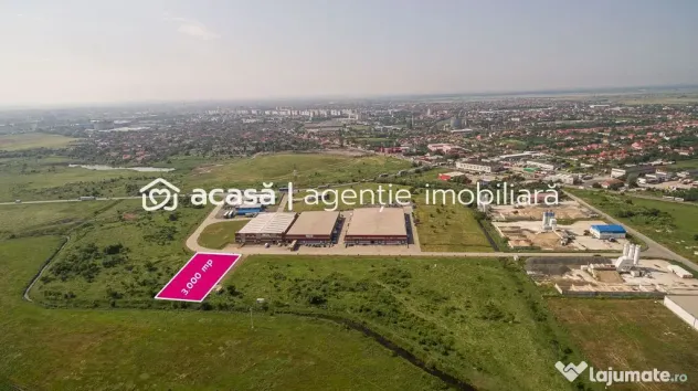 Teren industrial 3 000 mp în Parcul Industrial UTA2 #Arad