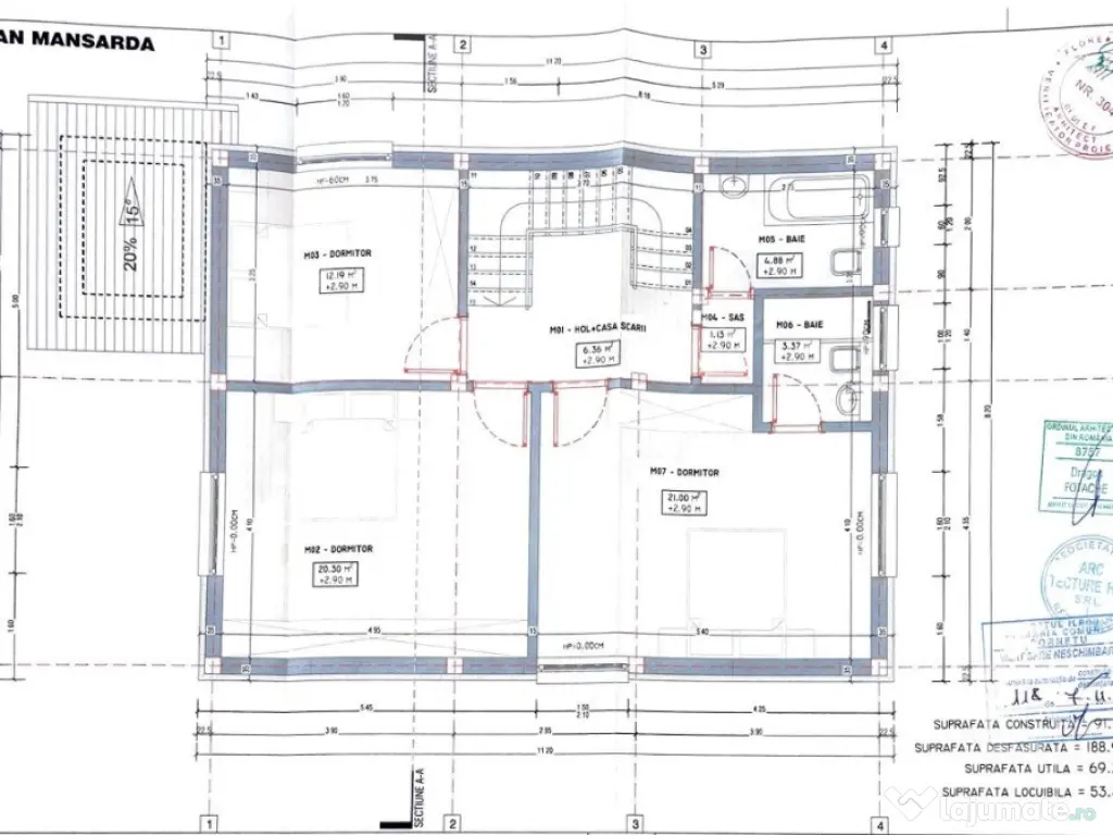 Casa singulara, 5 camere, 350 mp teren, granita Bragadiru-Cornetu