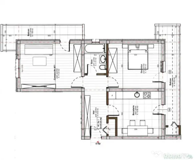 Apartament confort sporit, 2 camere decomandat, 60mp, 2 balc - Apahida (Cluj)