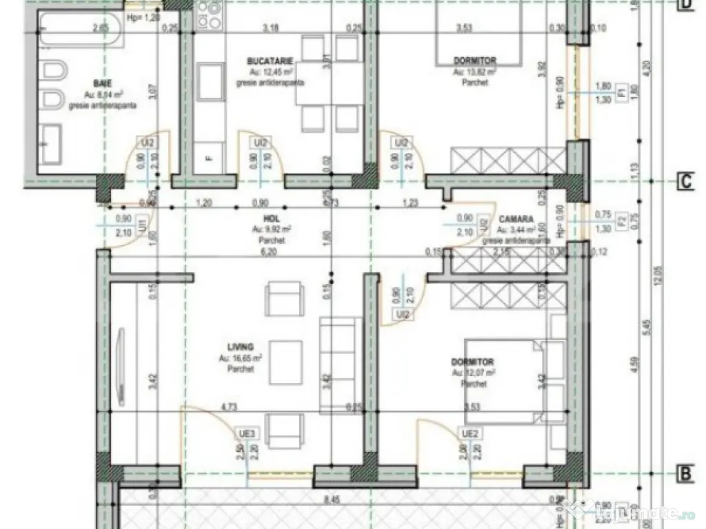 Apartament 3 camere, 92 mp, zona Ipotesti