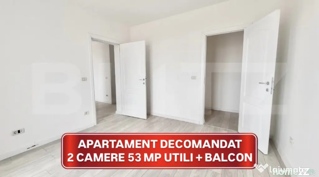 Apartament decomandat cu 2 camere + balcon,1 loc de parcare, - Giroc (Timis)