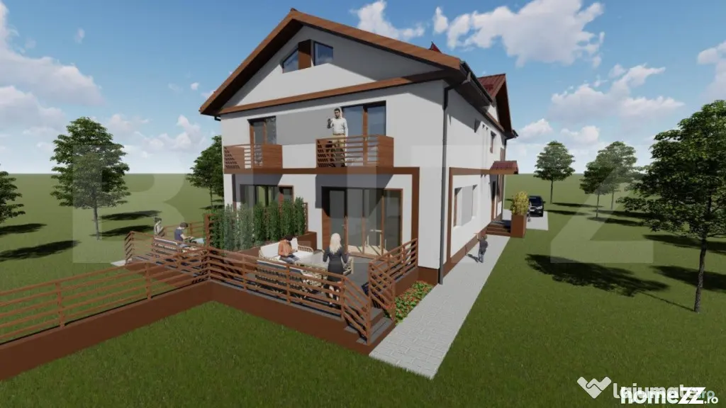 Duplex 4 camere, 140 mp utili, suprafata teren 300 mp, Giroc - Giroc (Timis)