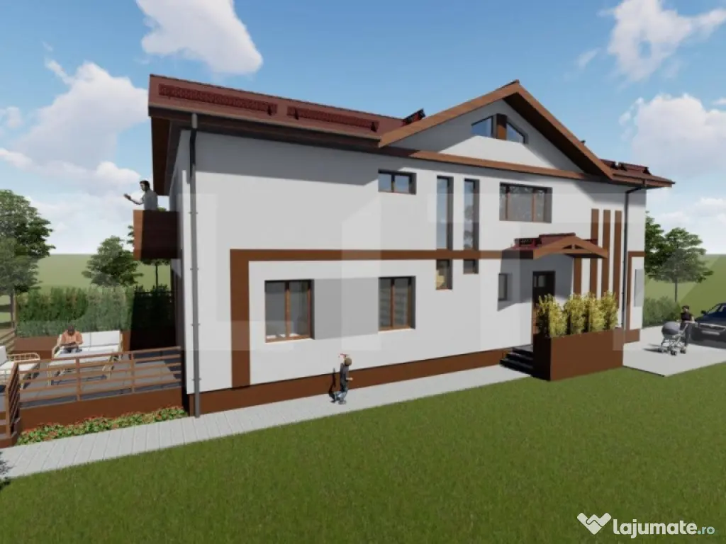 Duplex 4 camere, 140 mp utili, suprafata teren 300 mp, Giroc