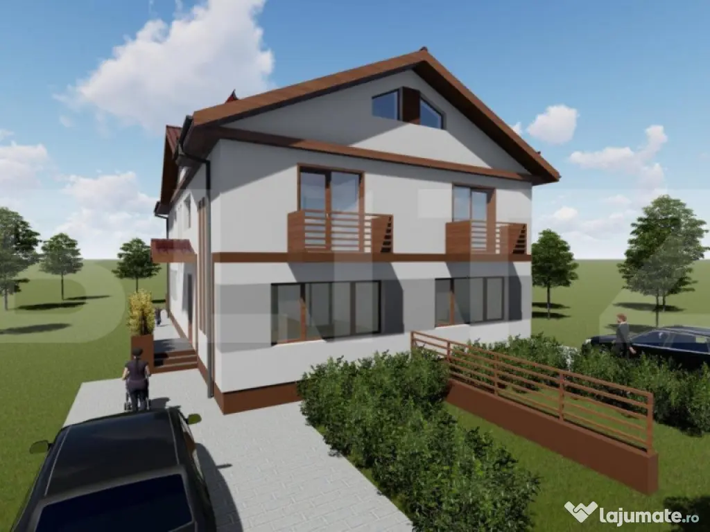 Duplex 4 camere, 140 mp utili, suprafata teren 300 mp, Giroc