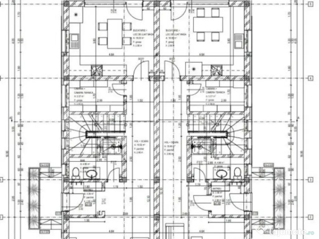 Duplex 4 camere, 140 mp utili, suprafata teren 300 mp, Giroc