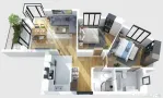 3 camere Ultracentral la 8 minute de Metrou