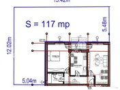 Apartament la cheie 2 camere si gradina proprie117 mp zona D 