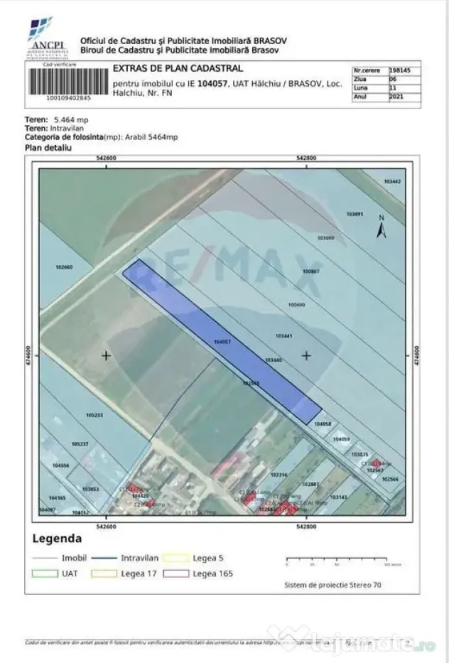 Vanzare teren rezidential 7500 mp Brasov, Halchiu / Strada Romana - Halchiu (Brasov)