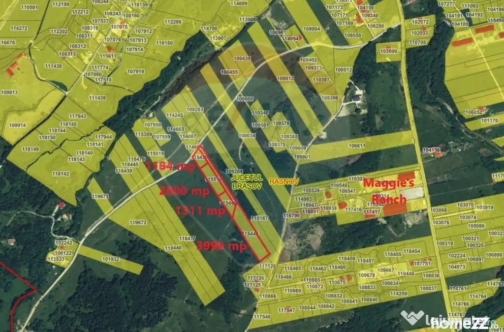 Teren 1,574mp Rasnov, Strada Valea Panicelului- varf de deal