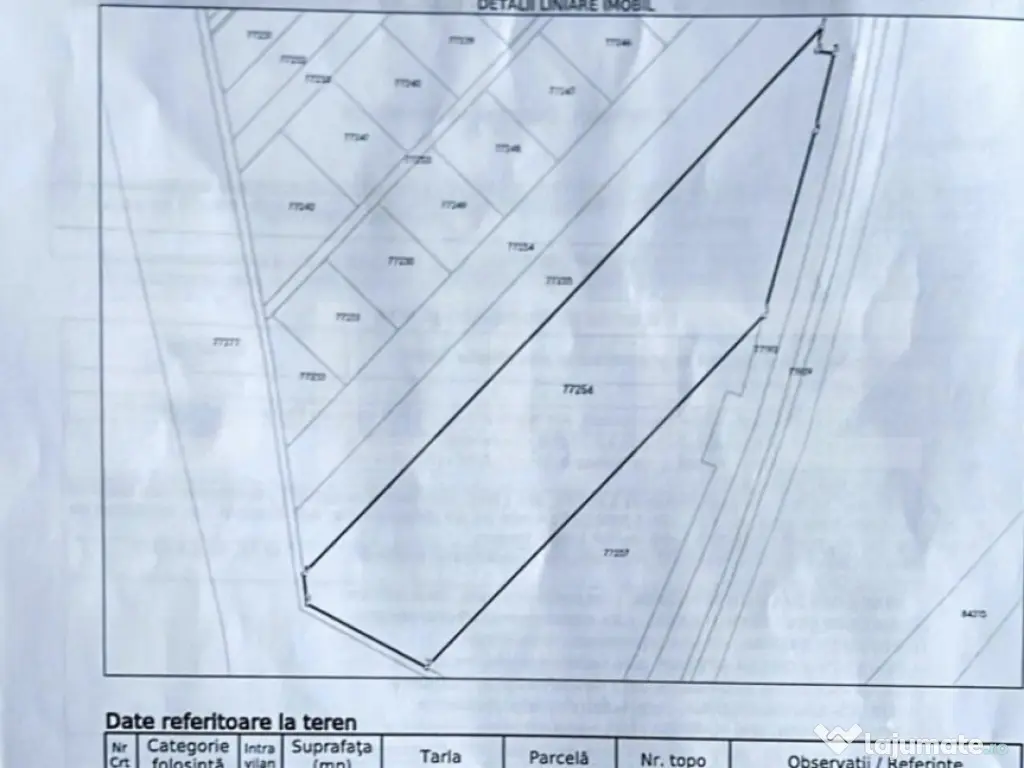Teren de vanzare, 302 mp intravilan arabil, 12.507 mp extra