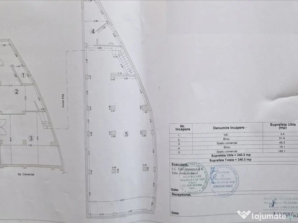 Spatiu comercial ideal activitati liberale.