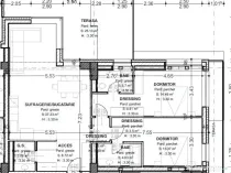 Apartament 3 camere, 93,5 mp, terasă 32,5 mp, zona centrala