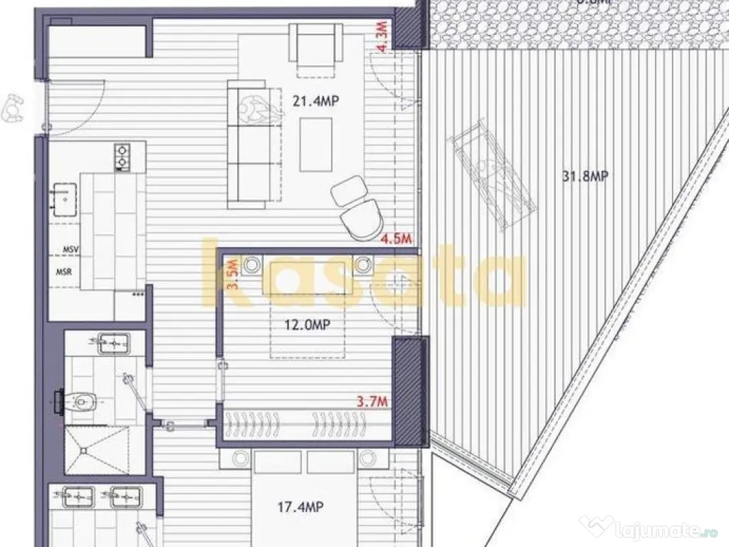 3 camere + Terasa 41mp | SUD | Gata de mutat | VIDEO