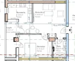 Apartament cu 2 camere, semidecomandat, 53 mp utili, logie 6