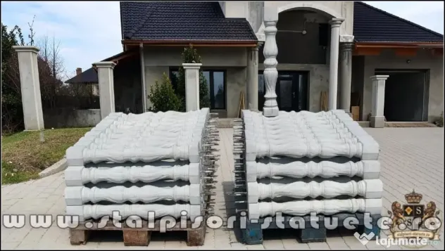 Stâlpișori, baluștri, popici, mosoare, din beton, model B5.
