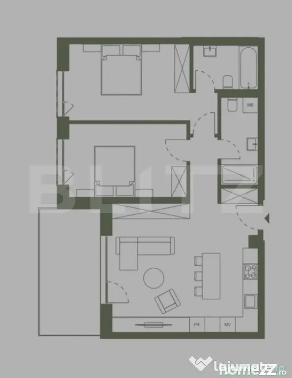 COMISION 0! 3 CAMERE, ETAJ INTERMEDIAR, SEMICENTRAL - Cluj-Napoca (Cluj)