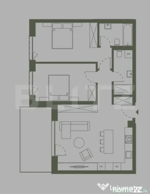 COMISION 0! 3 CAMERE, ETAJ INTERMEDIAR, SEMICENTRAL - Cluj-Napoca (Cluj)