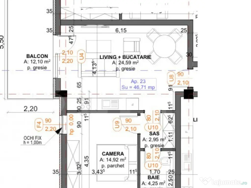 Apartamente 2 camere, 47 mp, Iris TVA inclus!