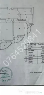 Apt. 2cam. Alba Iulia-Decebal,Bd. Unirii, 1.5km Piata Unirii, bl. 1997 