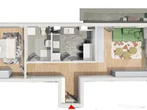 Comision 0!2 camere, confort sporit,Bloc Nou, Calea Baciului