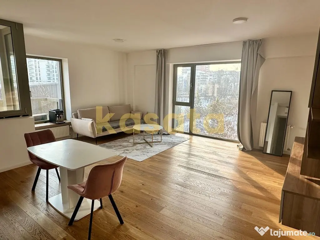 Apartament cu 2 camere, terasă și vedere spre grădină...