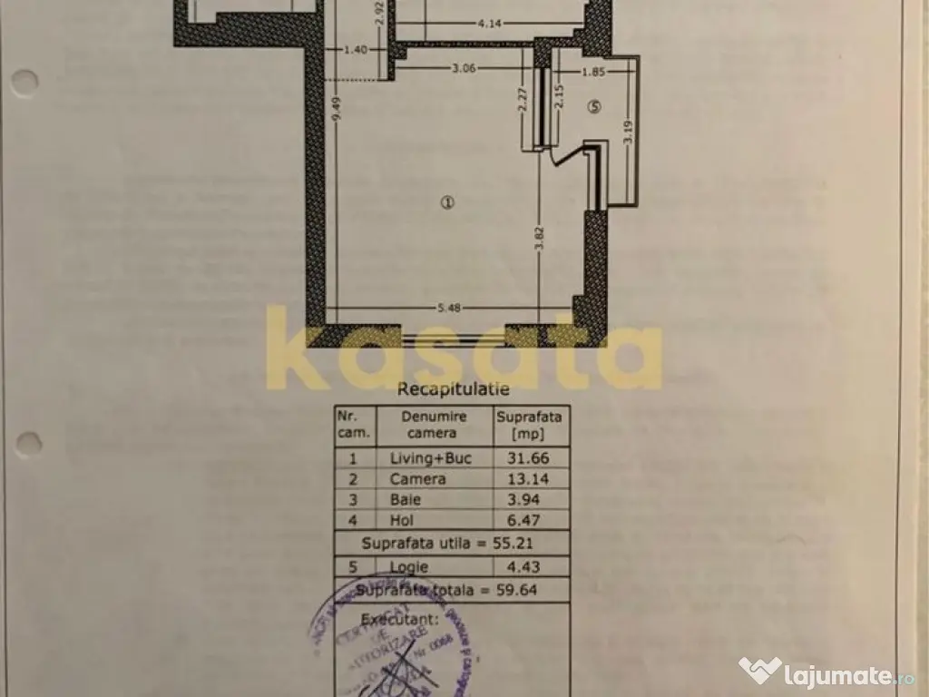 Apartament cu 2 camere, terasă și vedere spre grădină...