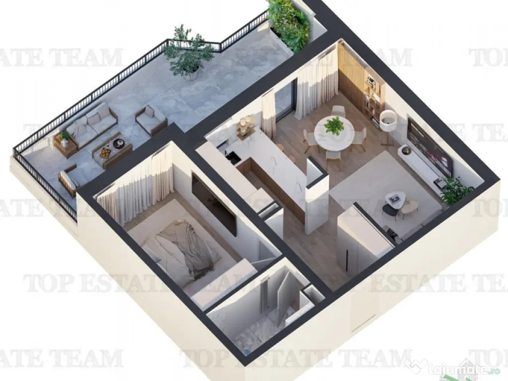 Apartament 2 camere cu terasa 27mp bloc nou Rahova-sector 5