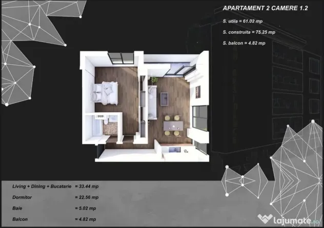 Apartament 2 camere zona Tomis Plus cu Incalzire in Pardo...