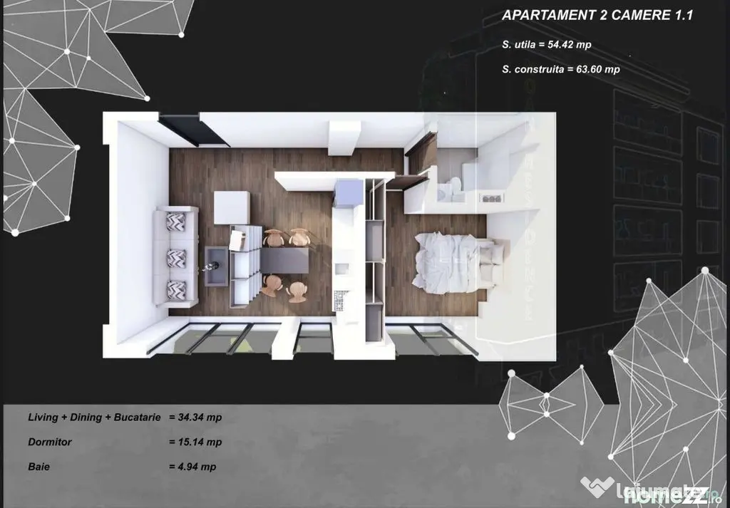 Apartament 2 camere zona Tomis Plus cu Incalzire in Pardo... - Constanta (Constanta)