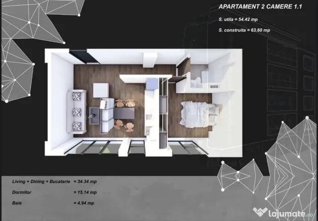 Apartament 2 camere zona Tomis Plus cu Incalzire in Pardo...