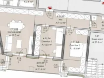 Apartament 3 camere 2 bai, 80 mp, Constructie Noua, Zona The