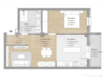 Apartament finisat, 51 mp, tva inclus, ansamblu nou, zona T