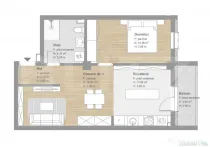 Apartament finisat, 51 mp, tva inclus, ansamblu nou, zona T
