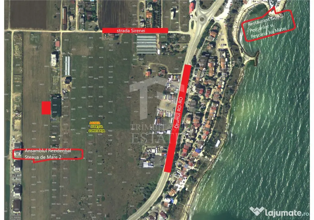 Teren intravilan 600mp Agigea RO-RO toate utilitățile v...