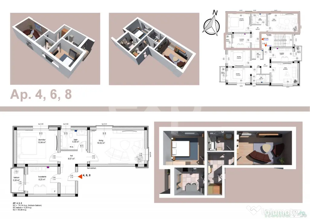Apartament 2 Camere Trivale | 57 mp | Bloc NOU - Pitesti (Arges)