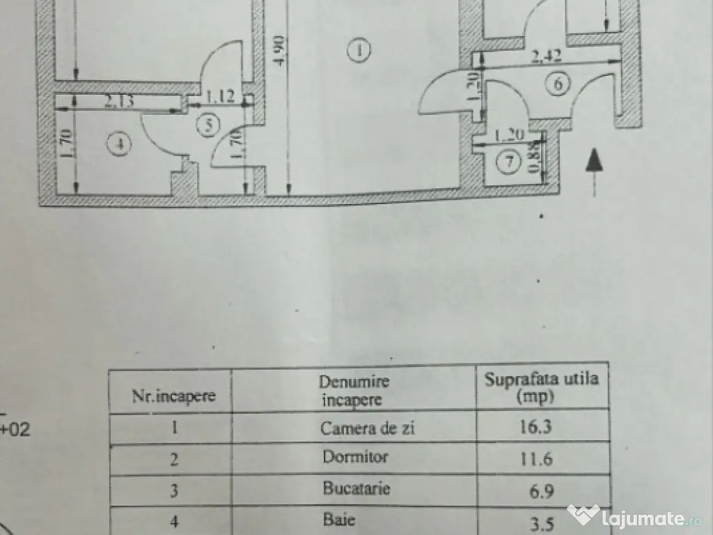 - Apartament 2 camere confort 1, etaj 2, Calea Galati