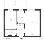 Apartament 2 camere, 43 mp utili+ 10 mp grădină, zona Ghir
