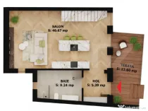 Apartament modern 2 camere cu terasă – EAS Residence