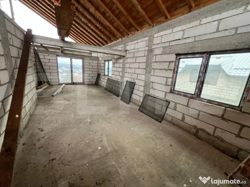 Casă la roșu P+E, 90 mp, teren 500 mp, localitate Decinden