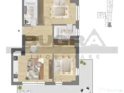 Apartament 3 camere, 72 mp, terasa, garaj, zona C. Coposu 