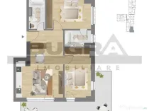 Apartament 3 camere, 72 mp, terasa, garaj, zona C. Coposu