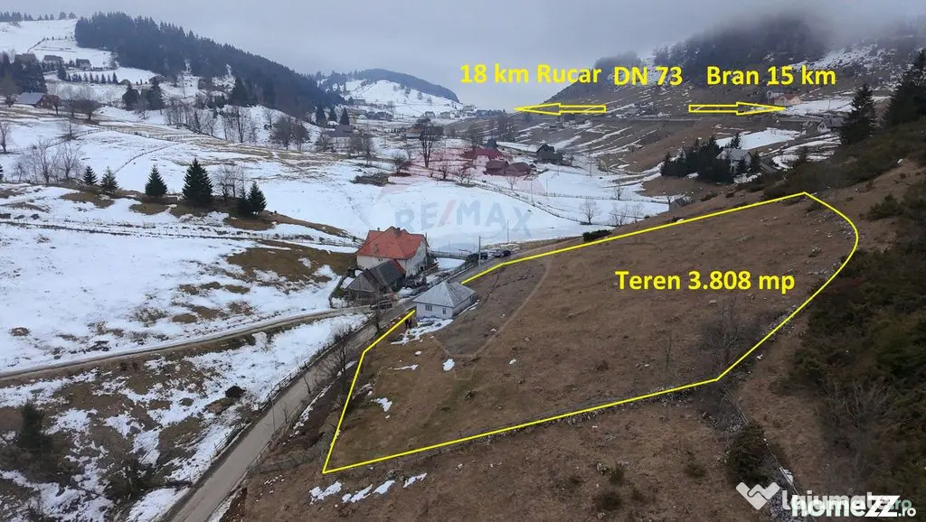 Teren 3808mp+Casă Fundata, Brașov - Cheile Grădiștei ...