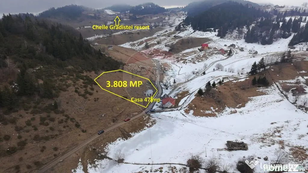 Teren 3808mp+Casă Fundata, Brașov - Cheile Grădiștei ...